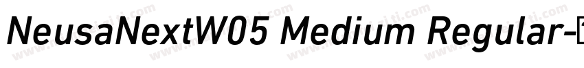 NeusaNextW05 Medium Regular字体转换